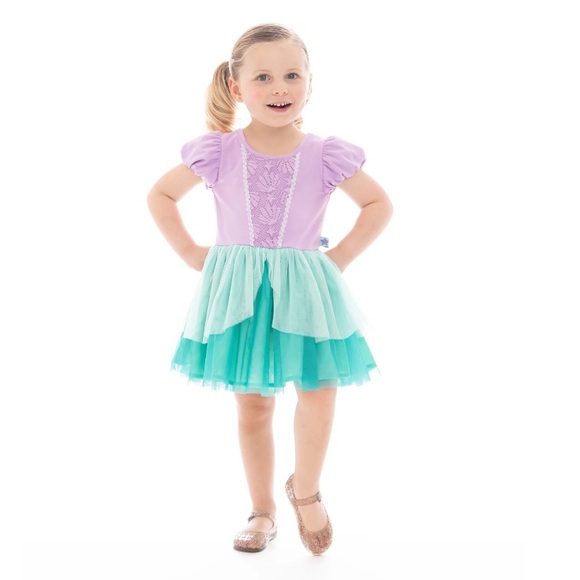 Disney Purple and Teal Princess Girls Dress - Picture 1 of 5